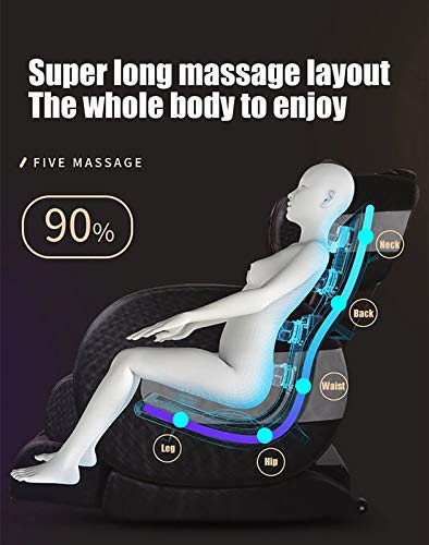 YUNLILI Zero Gravity Massagesessel Ganzkörper-Massagestuhl Ultralange Massagespur / Taille Konstante Temperatur Heizung / Ganzkörper-Airbagwickel Massage Weiche Rückenlehne