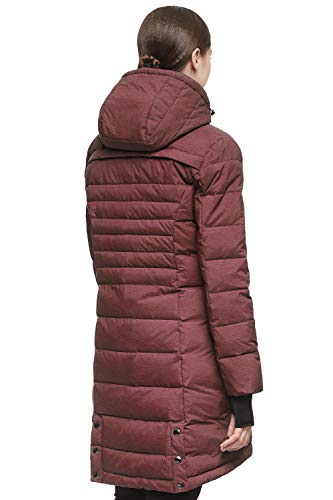 Orolay Damen Daunenmantel Winterjacke Langarm, Weinrot, S