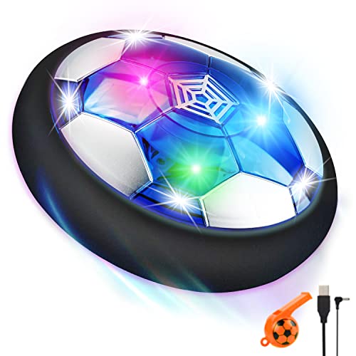 lenbest Air Power Fußball Kinderspielzeug, Fußball Wiederaufladbar mit LED-Licht & Schaum Stoßstangen Geschenk für Junge Mädchen Spiel Sport Indoor Outdoor