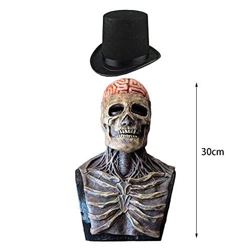 HLJS Halloween Maske Totenkopf Maske Mit Beweglichem Kiefer, Atmungsaktiv Grusel Skelett Maske FüR Karneval Halloween Cosplays Feste Und Carnival Partys