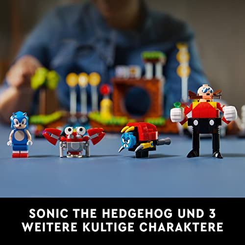 LEGO Ideas 21331 Sonic The Hedgehog – Green Hill Zone Set mit Dr. Eggmann, Egg-Mobil und weiteren Figuren, Geschenkidee für Erwachsene