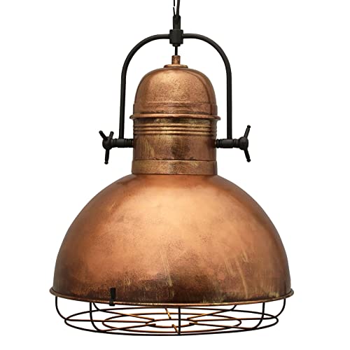 Bamyum Vintage Lampe Ø40 cm Wohnzimmerlampe Deckenleuchte E27 Lampe Küche Metall Küchenlampe Hängend Retro Deko Hängelampe Wohnzimmer Deckenlampe Vintage Industrial Deko