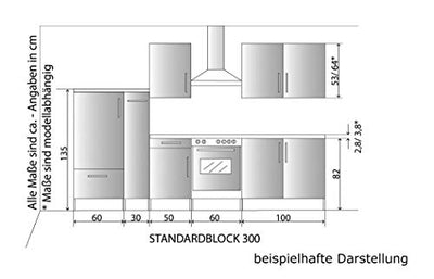 expendio Küchenzeile Unico 300 cm Hochglanz weiß mit Geschirrspüler E-Geräte Küchenblock Einbauküche Komplett-Küche Korpus Weiss