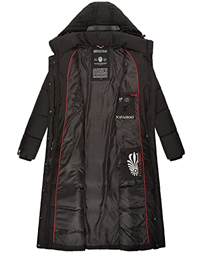 Navahoo Damen Winter Jacke Stepp Mantel B872 [B872-Isal-Schwarz-Gr.M]