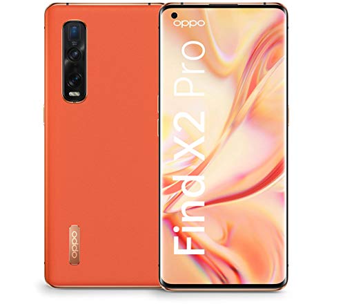 OPPO Find X2 Pro Smartphone (17 cm (6,7 Zoll)) 512 GB interner Speicher, 5G, 12 GB RAM, 4260mAh mit 65W Blitzladen, 120 Hz Milliarden-Farben Display, Ultra-Vision-Kamera-System, veganes Leder - Orange