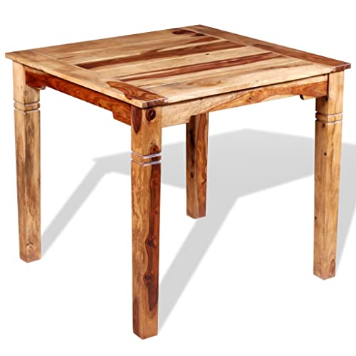 vidaXL Sheesham-Holz Massiv Esszimmertisch Vintage-Stil Küchentisch Esstisch Speisetisch Holztisch Tisch Massivholztisch Palisander 82x80x76cm