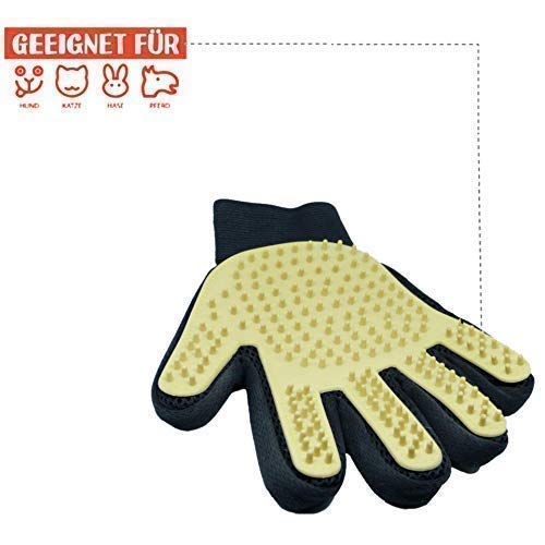 Fellpflegehandschuh und Unterfellbürste I Fellpflege Set von BuddyB I Striegeln, Massage & Enthaarung I 3 in 1 Fellpflege I Gegen Verfilzungen I Für Pferd, Hund und Katze