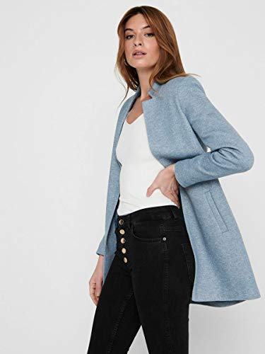 ONLY Damen Jacke Coatigan Soho 15149366 Blue Fog Melange S