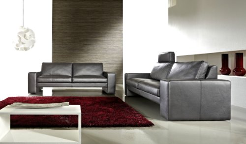 moebelhome Leder Sofa GARNITUR Couch 3 SITZER + 2 SITZER Milano WOHNLANDSCHAFT VOLL-Leder NEU