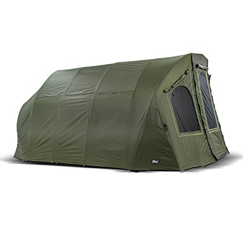 Lucx® Bivvy + Winterskin 'Bigfoot' 2-6 Man XXL Angelzelt + Überwurf/Karpfenzelt Carp Dome + Overwrap Fishing Tent Camping Zelt