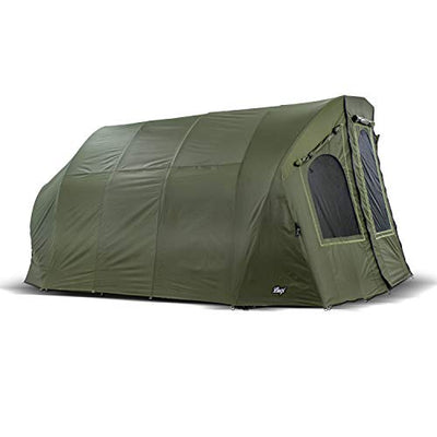 Lucx® Bivvy + Winterskin 'Bigfoot' 2-6 Man XXL Angelzelt + Überwurf/Karpfenzelt Carp Dome + Overwrap Fishing Tent Camping Zelt