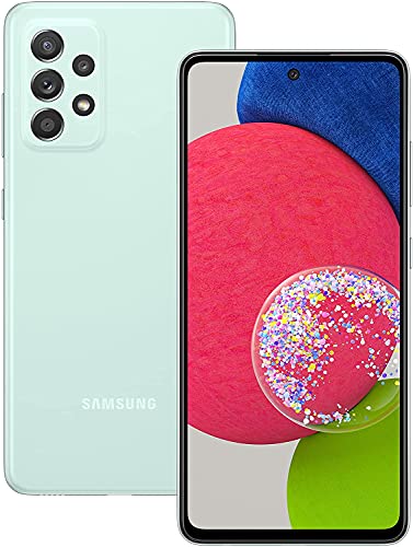 Samsung Galaxy A52s 5G Smartphone 6.5 Zoll Infinity-O FHD+ Display 128 GB Speicher 4.500 mAh Akku und Super-Schnellladefunktion Mint, Awesome Mint