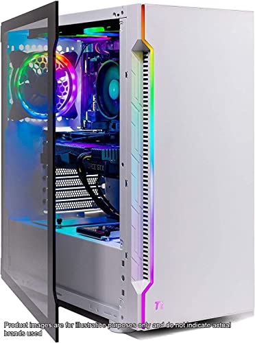 Skytech Gaming Archangel Gaming Computer PC Desktop - Intel Core-i5 10400F 2.9GHz, GTX 1660 Super 6G, 500GB SSD, 16GB DDR4 3200MHz, RGB Lüfter, Windows 10 Home 64-Bit, 802.11AC Wi-Fi, Weiß