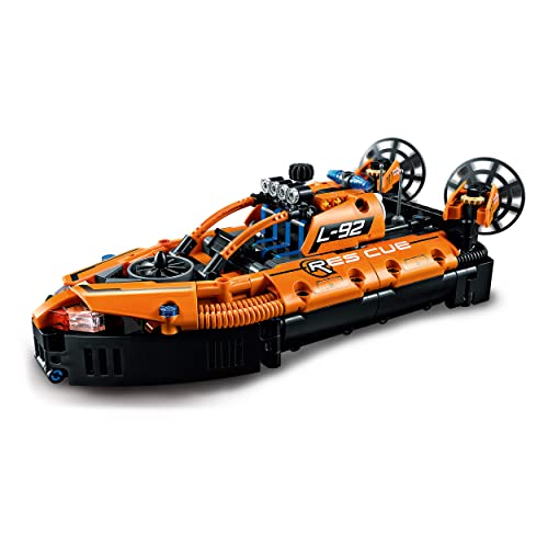 LEGO 42120 Technic Luftkissenboot für Rettungseinsätze - Flugzeug, 2-in-1 Spielzeug aus Bausteinen, Geschenk für Mädchen und Jungen ab 8 Jahren