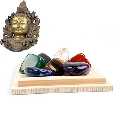 Yunoun Chakra-Steine, Heilkristalle, für Kristalltherapie, Meditation, Reiki, 7-teiliges Chakra-Set（7 pcs）