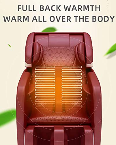 Lzour SL-Track-3D-Massagestuhl, Luxus-Zero-GravityMassage-Stuhl-Liegewinner mit Shiatsu, Knetenmassage, Ganzkörper-Airbag, Rückenwärme, Fußwalze,Orange