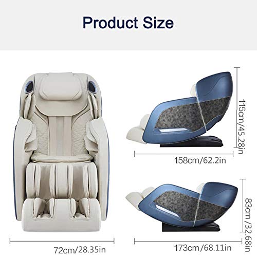 Luxuriöse SHIATSU Ganzkörper-Massagestuhl, Null-Gravity-Recliner eingebautes Bluetooth für Schultern, Arme, Rücken, Taille, Gesäß, Beine und Füße,Rot