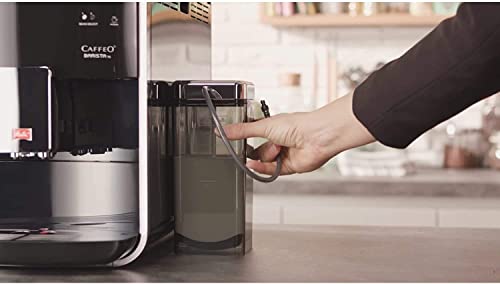 Melitta Caffeo Barista TS Smart F850-102, Kaffeevollautomat mit Milchbehälter, Smartphone-Steuerung mit Connect App, One Touch Funktion, Schwarz