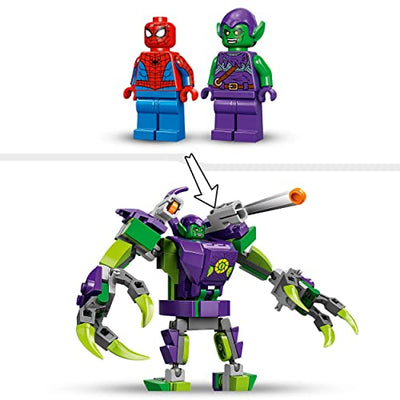 LEGO Marvel 76219 Spider-Mans und Green Goblins Mech-Duell, Superheroes Set mit Action-Figuren, Spielzeug zum Bauen für Kinder ab 7 Jahren