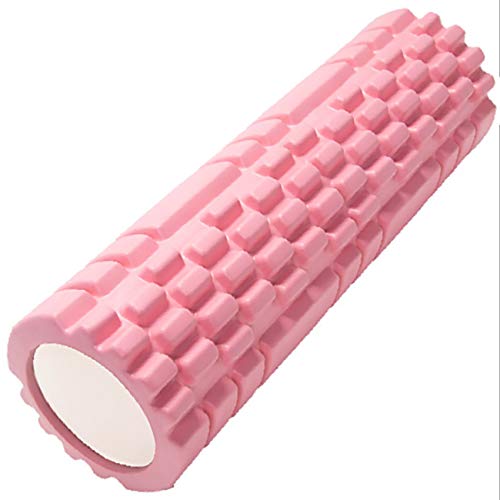 gexuamz Pilates Rolle Inkl Yoga Säule - Rosa Faszienrolle Sport Schaumstoff Rolle Multifunktionale Schaumstoffrolle eignet Sich ideal für Muskelkräftigung, Fitness und Massage der Faszien.