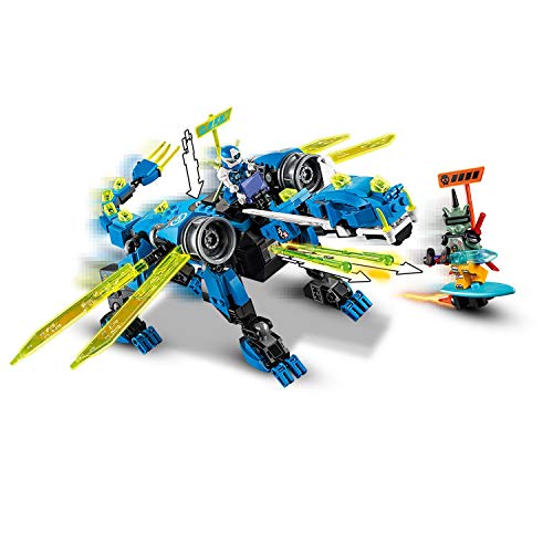 Lego 71711 NINJAGO Jays Cyber-Drache Mech, Bauset mit den Minifiguren Jay, NYA und Unagami