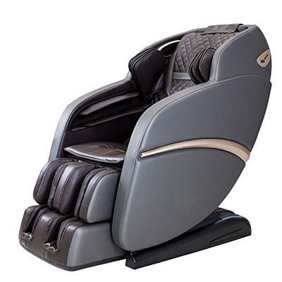 SUFUL S6 Massagesessel für den ganzen Körper,3D-Robotische Hände,Fußmassagerolle ，SL-Spur，Shiatsu-Massage ，Rückenheizung ，Bluetooth Lautsprecher ，Multifunktionaler Massagesessel （Brown Gray）