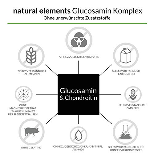 Glucosamin & Chondroitin hochdosiert - 180 Kapseln - Laborgeprüft, hochdosiert