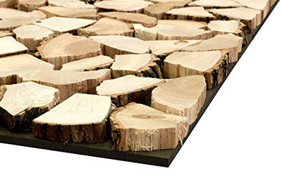 wodewa Kaminholzboard Eiche Kaminholz Deko Wandpaneel Akustikpaneel 3D Wanddekoration Holz Wandverkleidung Echtholz Kamin 0,25m²