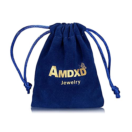 AMDXD Echtgold Schmuck, Damen Halskette Gold 750, 0.71ct Tsavorit Anhänger Tropfen Träne Damenkette Gold mit Diamant, Kettenlänge 45+5cm Goldkette, Hauptstein VVS Clarity