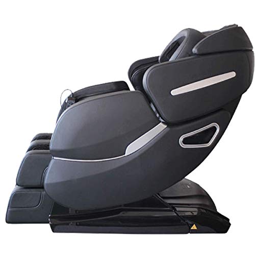 Lzour SHIATSU Ganzkörper-elektrischer Massagestuhl, Massagestuhl-Recliner mit Null-Schwerkraft, Vollkörper-Luftdruck, Bluetooth, Wärme- und Fußwalze enthalten,Schwarz