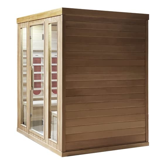 Bagno Italia Infrarot-Sauna für 6 Personen 180 x 140 cm mit Funk-Farblichttherapie Aromatherapie Ozonotherapie