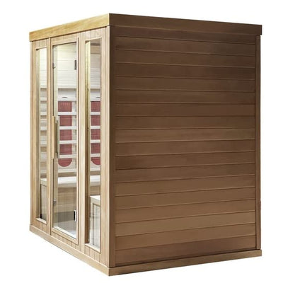 Bagno Italia Infrarot-Sauna für 6 Personen 180 x 140 cm mit Funk-Farblichttherapie Aromatherapie Ozonotherapie