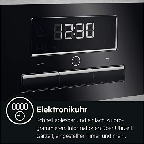 AEG BPS33102ZM Einbau-Backofen mit Pyrolytische Selbstreinigung / Grillfunktion / Display mit Uhr / Kindersicherung / Edelstahl