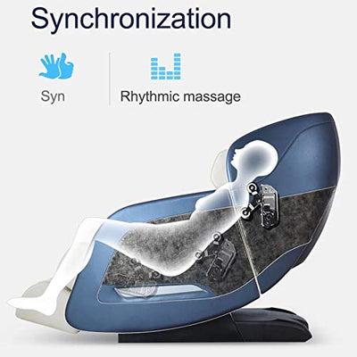 Luxuriöse SHIATSU Ganzkörper-Massagestuhl, Null-Gravity-Recliner eingebautes Bluetooth für Schultern, Arme, Rücken, Taille, Gesäß, Beine und Füße,Rot