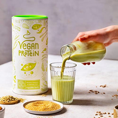 Vegan Protein - NEUTRAL - Pflanzliches Proteinpulver aus gesprossten Reis, Erbsen, Sojabohnen, Leinsamen, Amaranth, Sonnenblumen- und Kürbiskernen - 600g Pulver