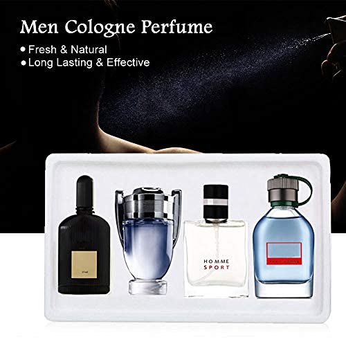 Herren Eau de Toilette Set, 25ml x 4PCS Tragbare Herren Duft Köln Parfüm Set Langlebiges Parfüm Geschenk für Ehemann Vater Freund