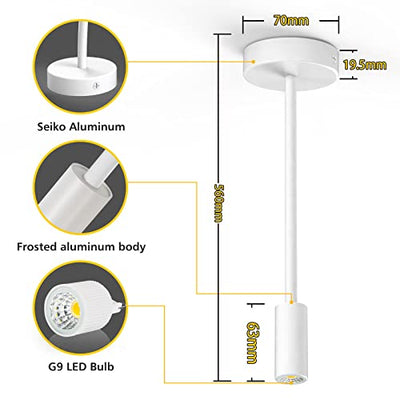 Aegislogic Modern Kristall LED Leuchte Pendelleuchte Esstischleuchte Hängeleuchte Deckenleuchte Innen Dekorativ Lampe Beleuchtung Pendellampe Esszimmer Wohnzimmer Bartheke Inkl 1x G9 Socket