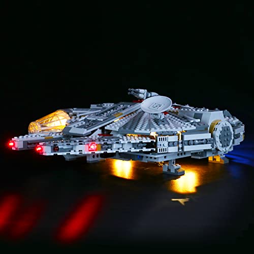 BRIKSMAX LED Beleuchtungsset mit Multifunktions-Soundfernbedienung für Lego Star Wars Millennium Falcon, kompatibel mit Lego 75257 - Ohne Lego Set（Fernbedienung Version