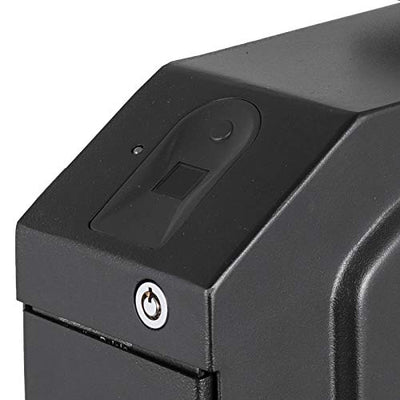 BananaB Stahl Security Gun Box mit Fingerabdruck und Schlüssel tragbare Gun Box Safe 4 X AA-Batterie Waffen Tresor für Hause Sicherheit