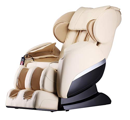 Home Deluxe - Massagesessel Siesta Beige V2 - inkl. komplettem Zubehör I Massagestuhl Relaxsessel mit Wärmefunktion