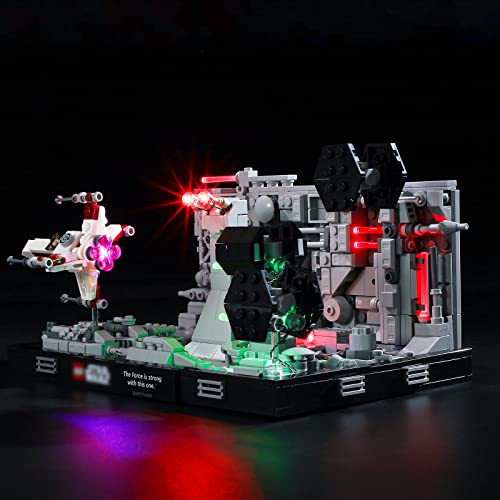 BRIKSMAX 75329 Led Beleuchtungsset für Lego Death Star Trench Run Diorama - Compatible with Lego Star Wars Bausteinen Modell - Ohne Lego Set