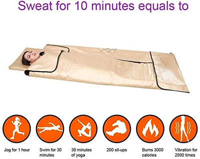 Portable Personal Sauna Tent Far Infrared Sauna Blanket Portable 360 Degree Heated Sauna Blanket for Body Shaper Weight Loss Professional Detox Therapy Anti Ageing Beauty