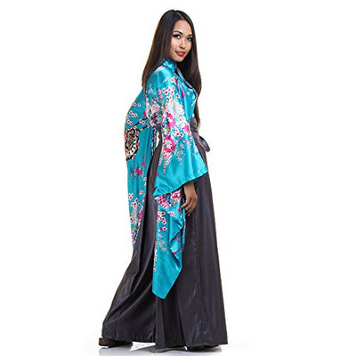 PRINCESS OF ASIA Hochwertiges Japan Damen Geisha Samurai Kriegerin Kimono Outfit Kostüm Hanfu Kleid Kanna aus Baumwolle & Satin