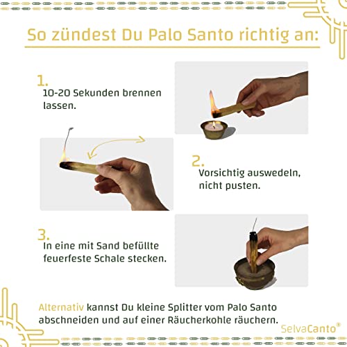 SelvaCanto® - Specksteinschale Set - mit Palo Santo und Räuchersand | Ideal für kraftvolle Zeremonien und befreiende Reinigungsrituale