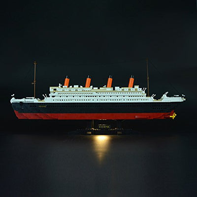 SuSenGo Lego Titanic Bausteine Schiff Spielzeug, Lego Titanic Modell für Kinder Erwachsene enthält 1021 Bausteine