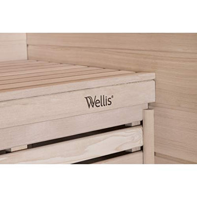 Wellis Igneus Hemlock finnische Sauna 150x105x190cm Komplett-Set inkl. Saunaofen Saunazubehör