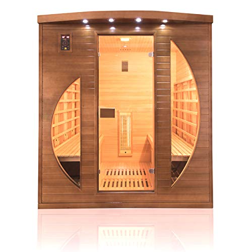 France Sauna - SN-SPECTRA05R - Infrarot-Sauna Spectra - Dual Healthy Technologie - Stereo-Audio Radio - Chromotherapie 7 Farben - 4 Sitzer