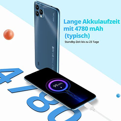 Smartphone Ohne Vertrag, OSCAL C60 4G Android 11 Handy Günstig mit 6.5 Zoll HD+ Display, 2.0 GHz Processor 4GB RAM 128GB Erweitern, 13+5MP Kamera, 4780mAh Akku, Dual SIM Handys mit 3-Kartenfächer