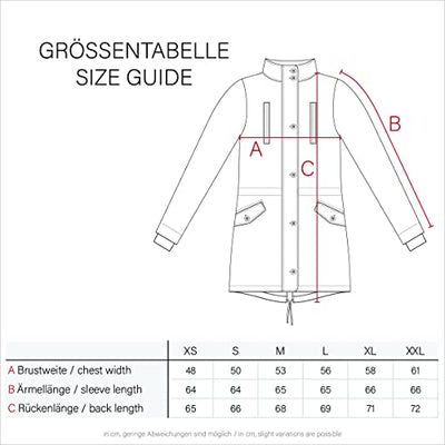 Navahoo Damen Jacke Frühling Übergangsjacke Parka Mantel Kapuze B692 [B692-Wek-Grün-Gr.S]