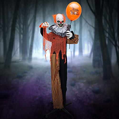 Holidayana Halloween Animatronic Clown mit Ballon Halloween Deko